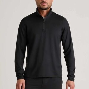 Quince Flowknit Performance Half-Zip Black Medium New WIthout‎ Tags